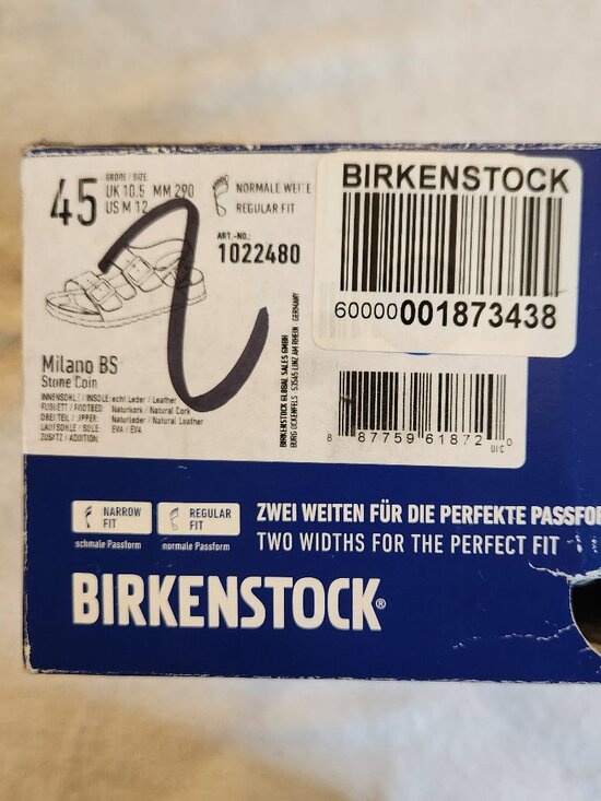 Birkenstock Men\'s Milano Stone Coin Leather EU 45 Regular Width main image 7
